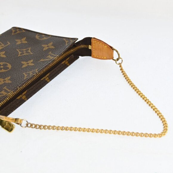 Authentic LOUIS VUITTON Monogram Bucket PM Pouch with Chain bsj425-110825 - Picture 9 of 16